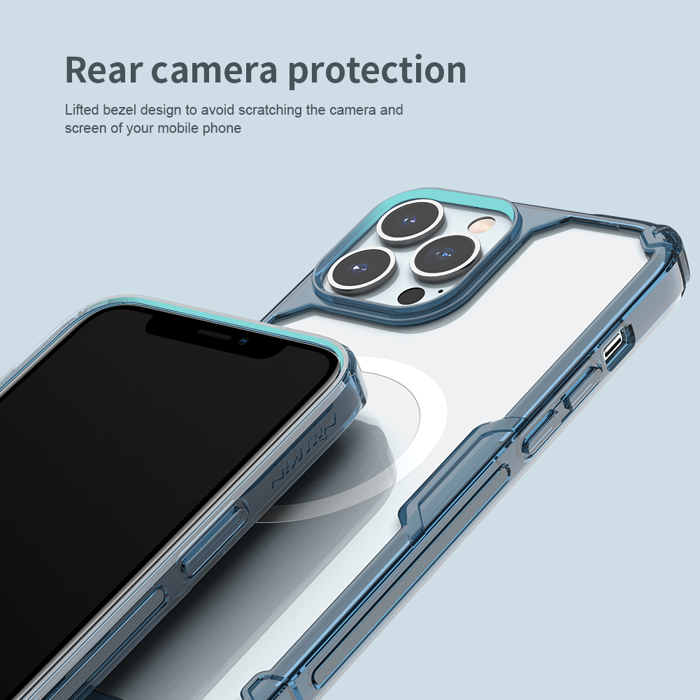 Ochranný kryt Nillkin Nature TPU PRO Magnetic pro Apple iPhone 13 Pro Max, modrá