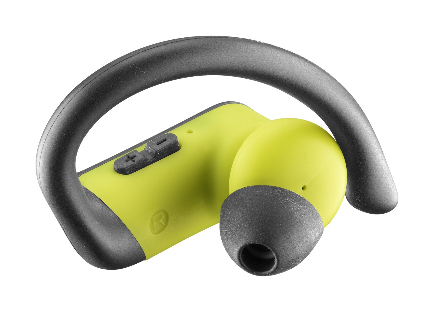 True wireless sluchátka Cellularline Sprinter se sportovními nástavci, černá/žlutá