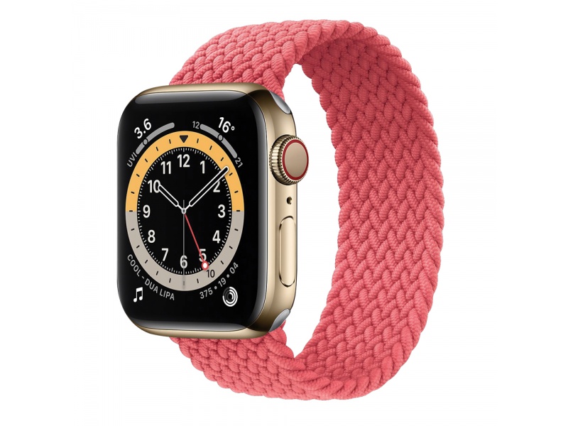 Levně Řemínek COTEetCI Nylon Braided Band 136mm, pro Apple Watch 38 / 40mm, pink punch