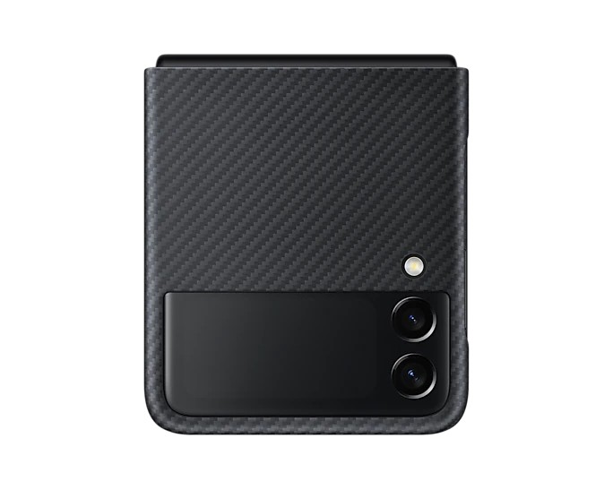 Ochranný kryt z aramidového vlákna pro Samsung Galaxy Z Flip3, EF-XF711SBE, černá