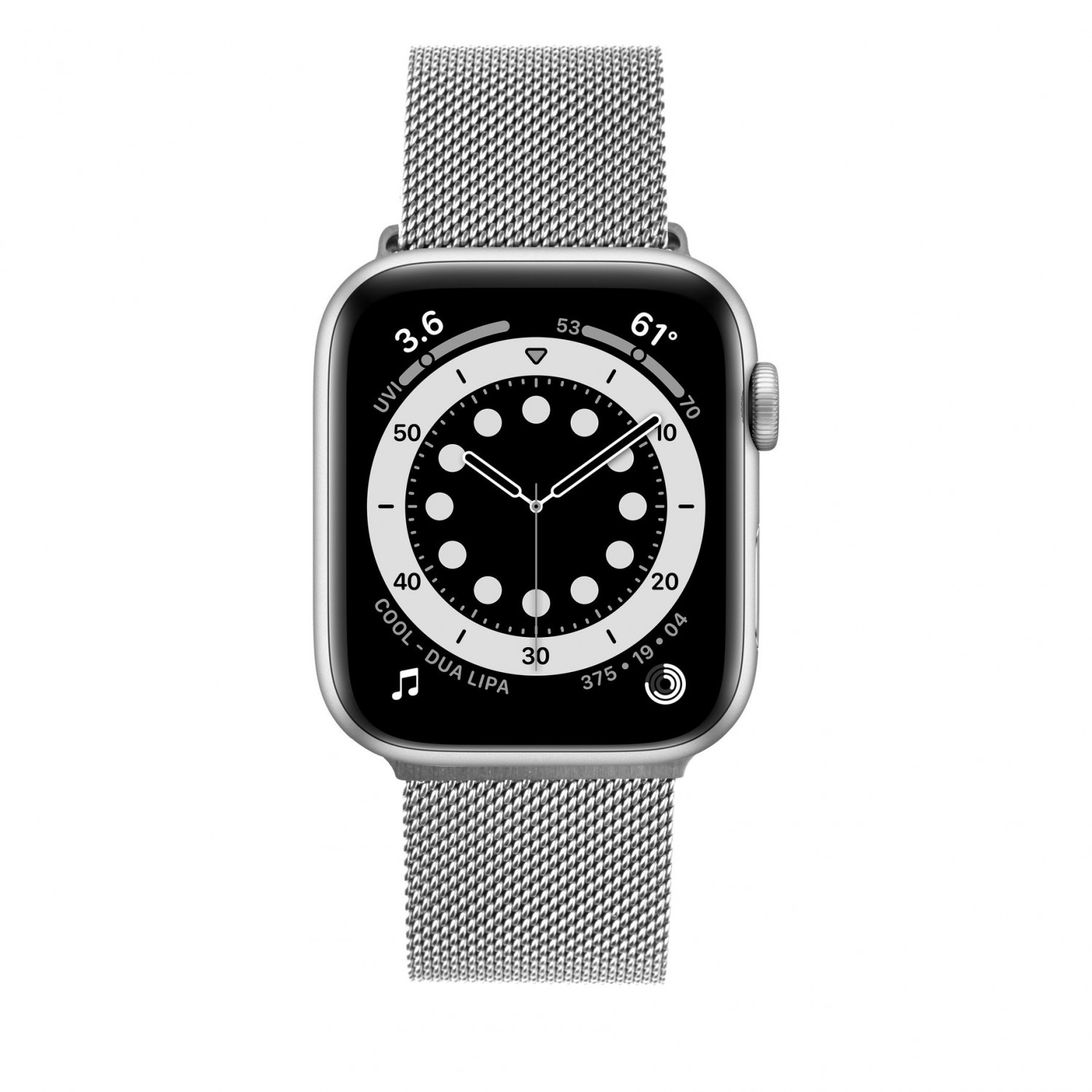 Síťovaný nerezový řemínek FIXED Mesh Strap pro Apple Watch 42/44/45mm, stříbrná