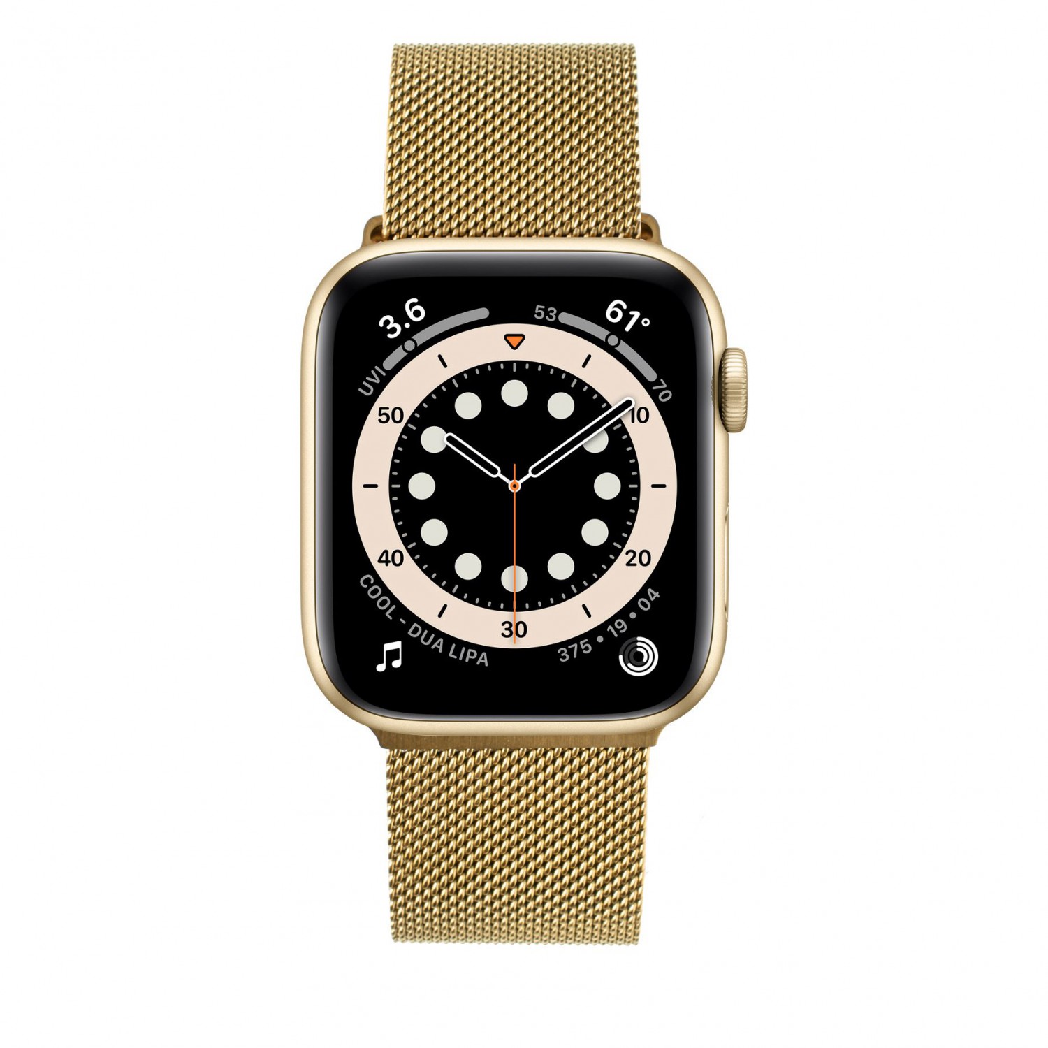 Síťovaný nerezový řemínek FIXED Mesh Strap pro Apple Watch 42/44/45mm, zlatá