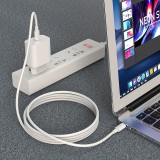 Datový kabel Hoco High-Power 100W Charging Data Cable Type-C To Type-C, 2M, bílá
