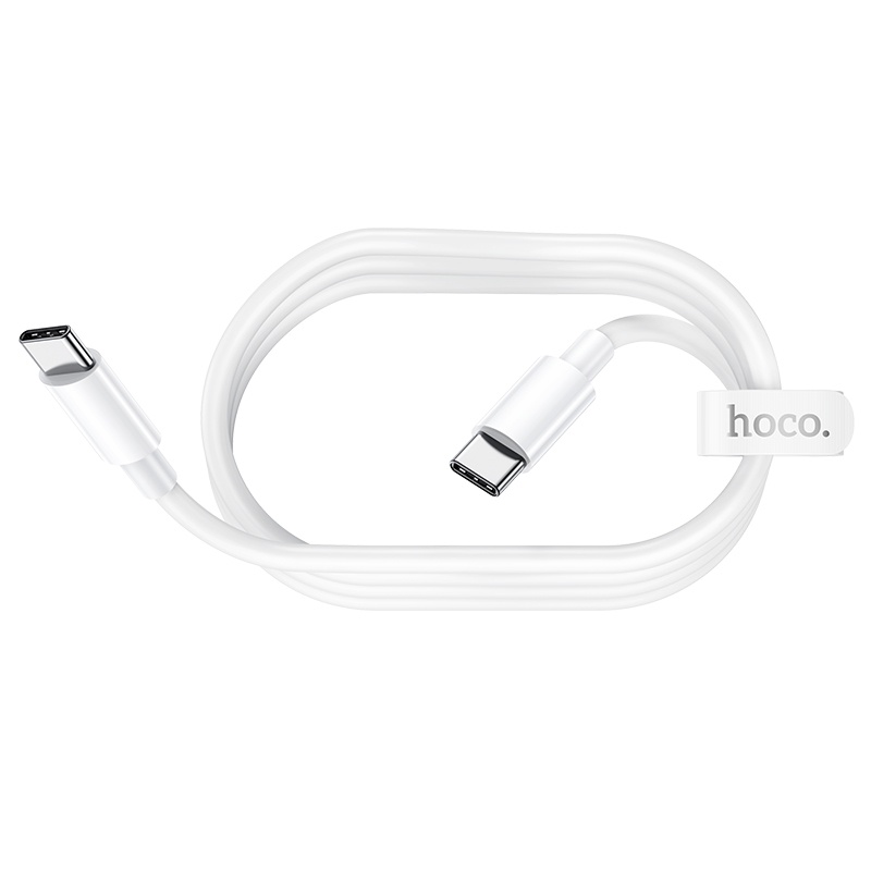 Datový kabel Hoco High-Power 100W Charging Data Cable Type-C To Type-C, 2M, bílá