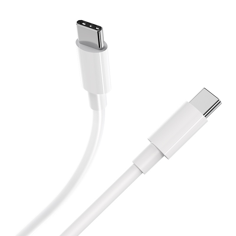 Datový kabel Hoco High-Power 100W Charging Data Cable Type-C To Type-C, 2M, bílá