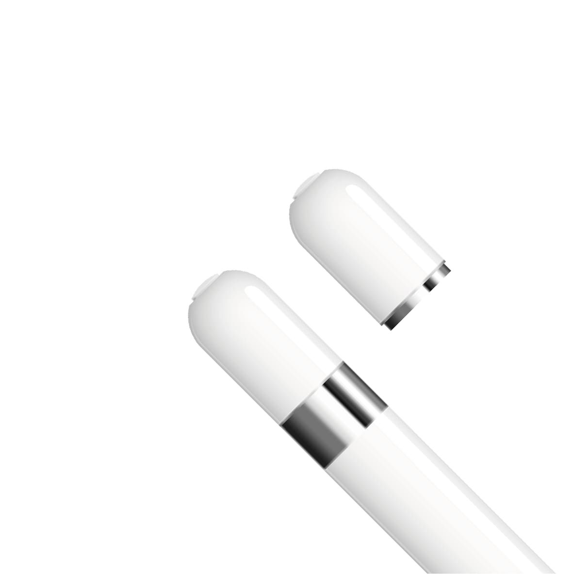 Levně Náhradní čepička FIXED Pencil Cap pro Apple Pencil 1.generace, bílá