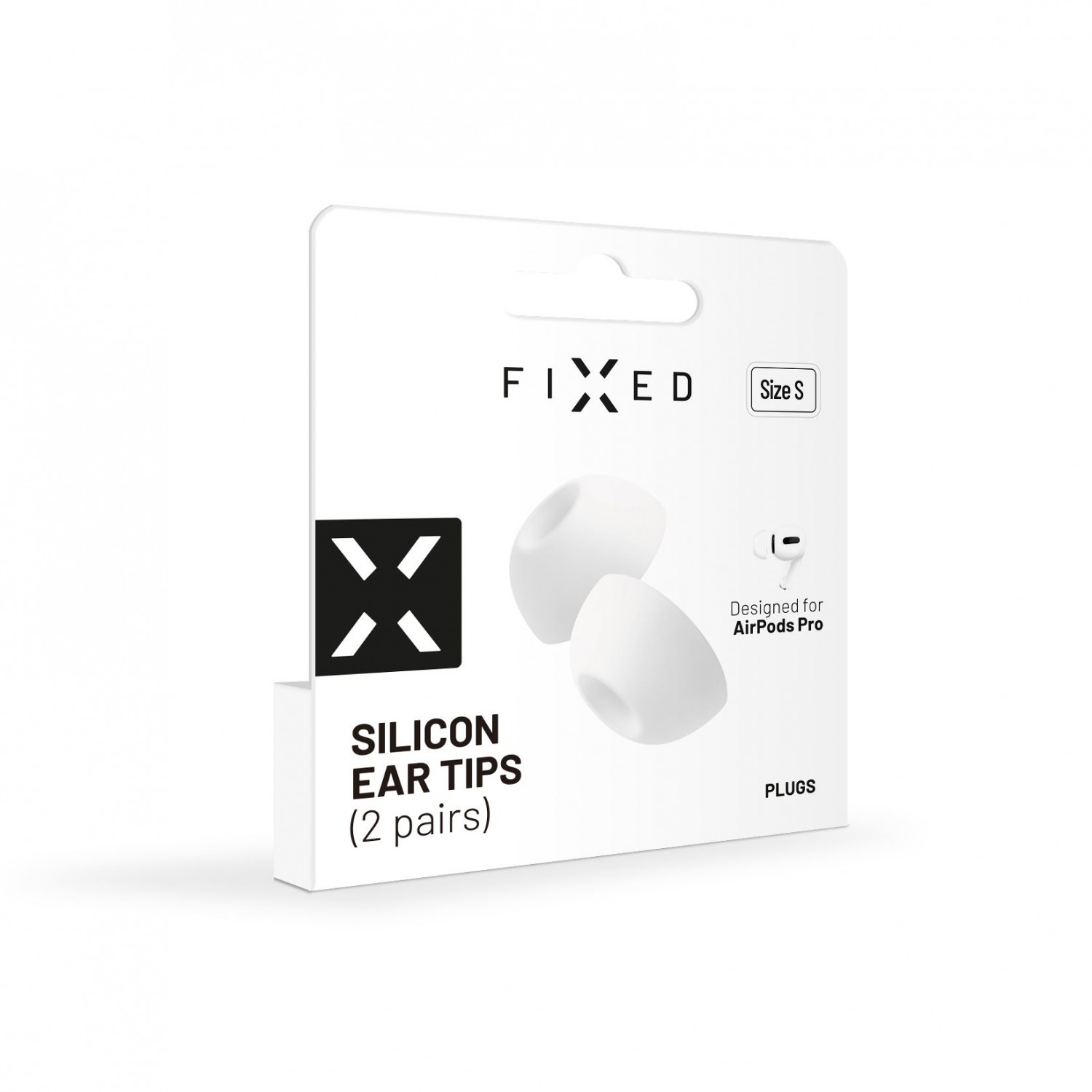 Silikonové špunty FIXED Plugs pro Apple Airpods Pro, 2 sady, velikost S