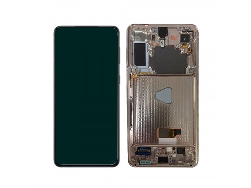 LCD + dotyk + rámeček pro Samsung Galaxy S21 5G, phantom black (Service Pack)