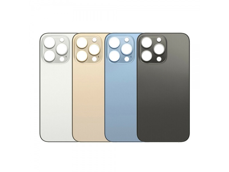 Kryt baterie Back Cover Glass + Big Camera Hole pro Apple iPhone 13 Pro, stříbrná 