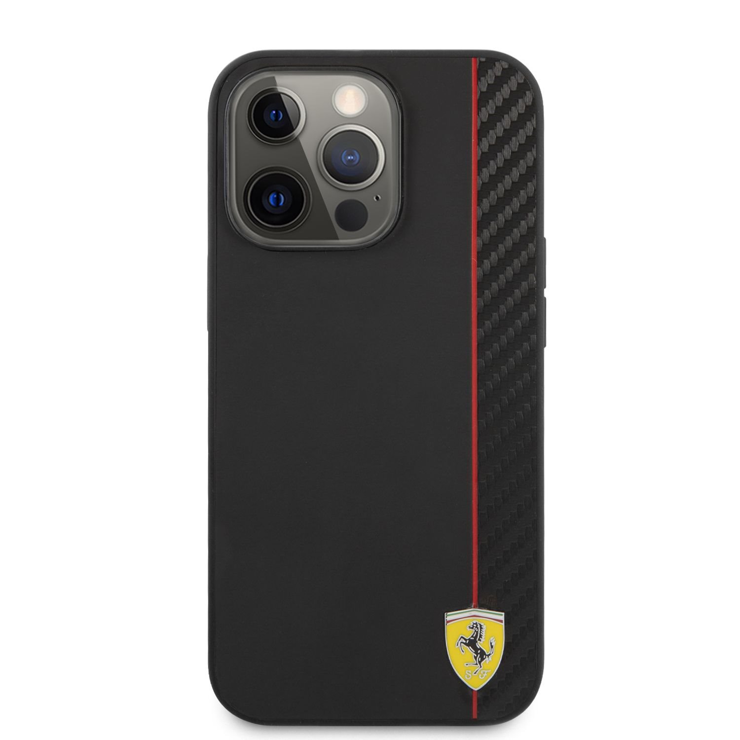 Zadní kryt Ferrari Smooth and Carbon Effect FESAXHCS21FBK pro Samsung Galaxy S21 FE 5G, černá