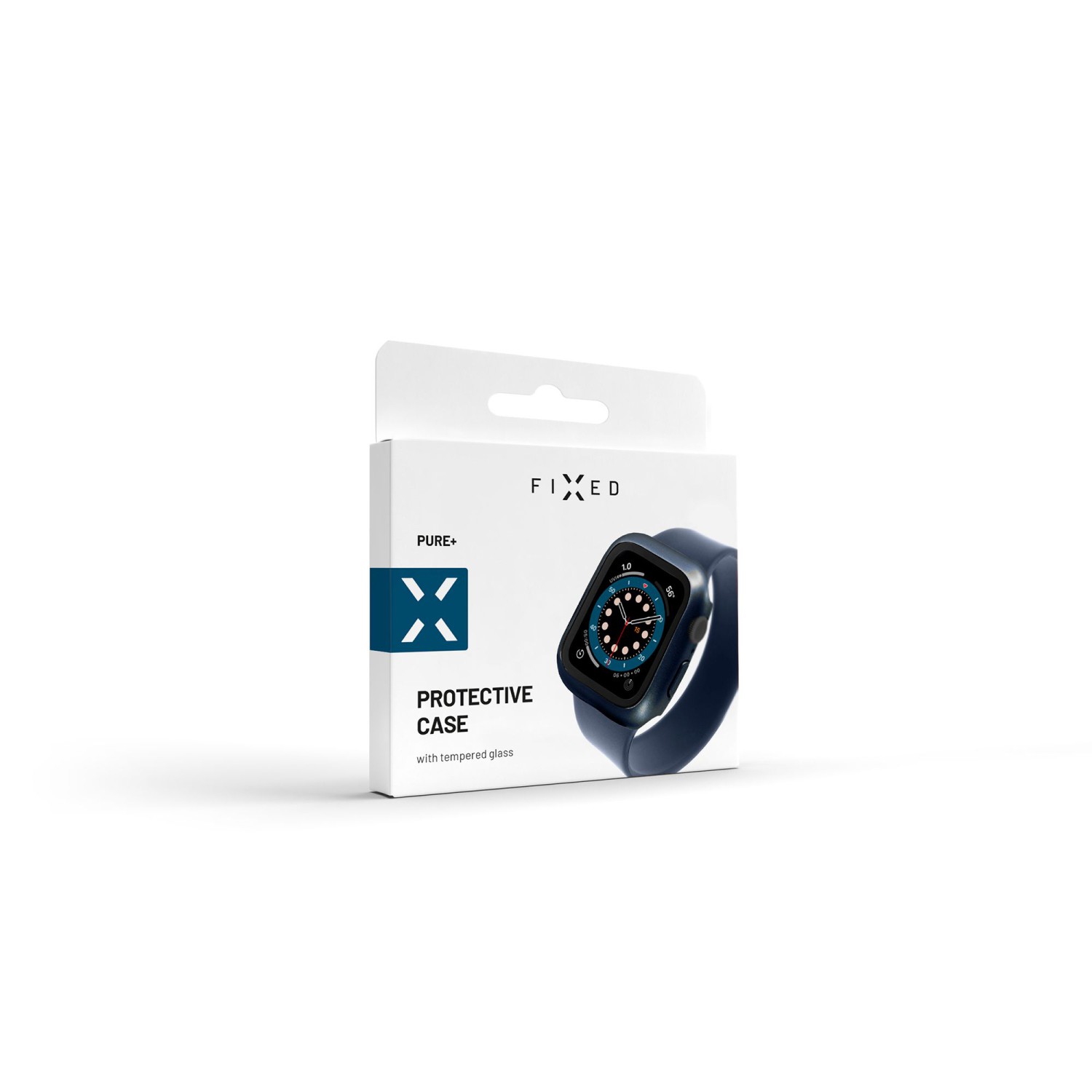 Ochranné pouzdro FIXED Pure+ s tvrzeným sklem pro Apple Watch 40mm, modrá
