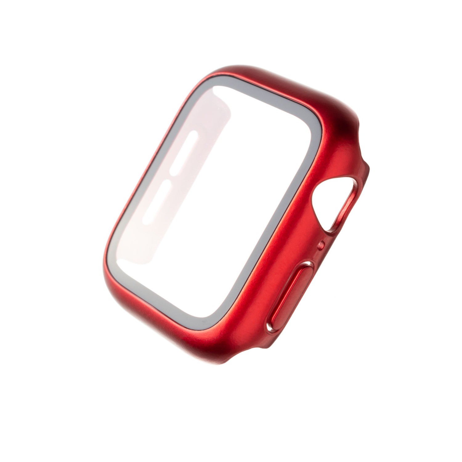Ochranné pouzdro FIXED Pure+ s temperovaným sklem pro Apple Watch 44mm, červené