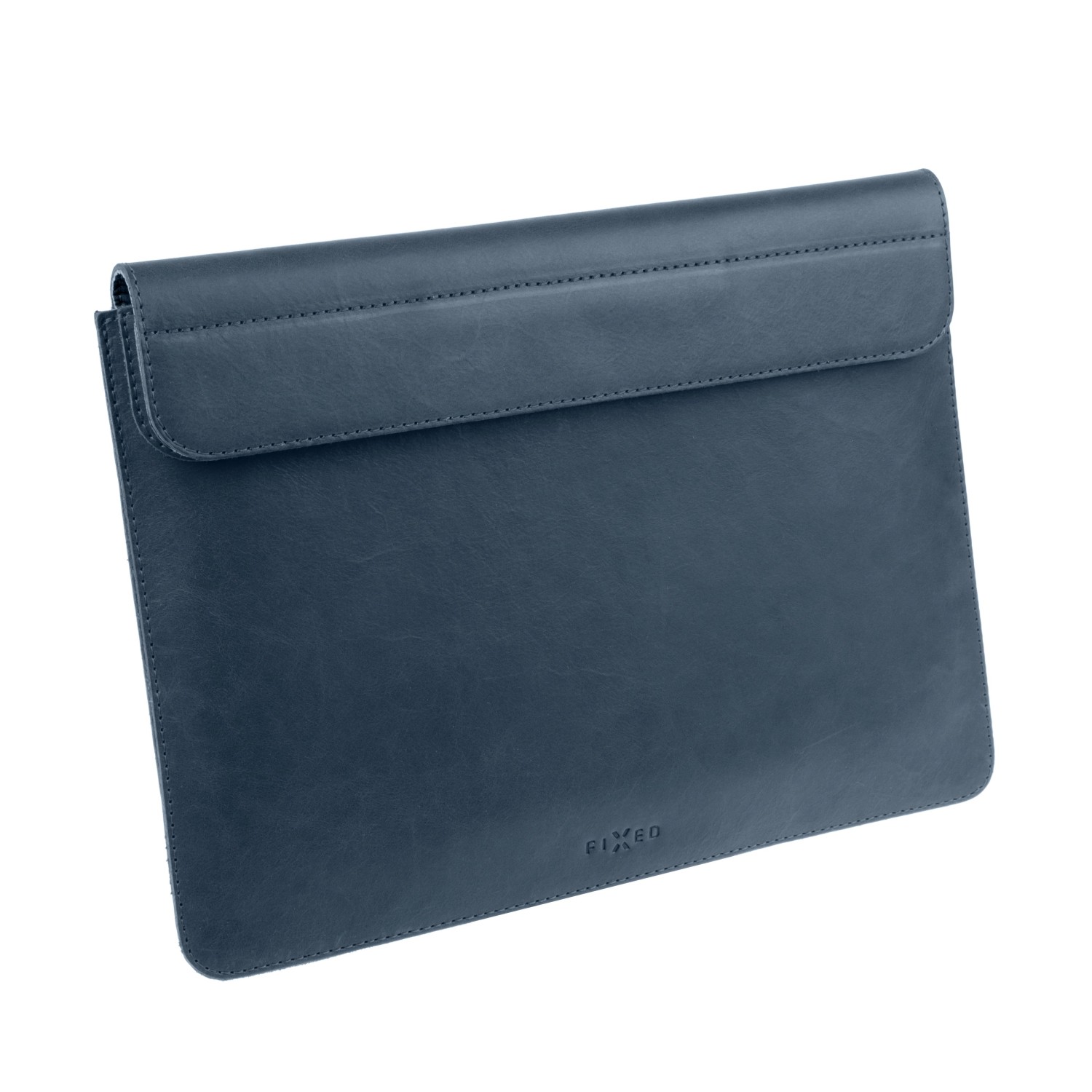 Kožené pouzdro, obal, kryt pro Apple MacBook Pro 14", FIXED Oxford, modrá