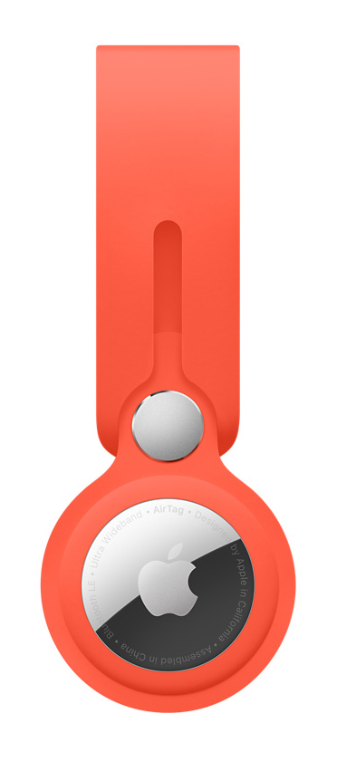 Silikonové pouzdro Apple AirTag Loop - Electric, oranžová