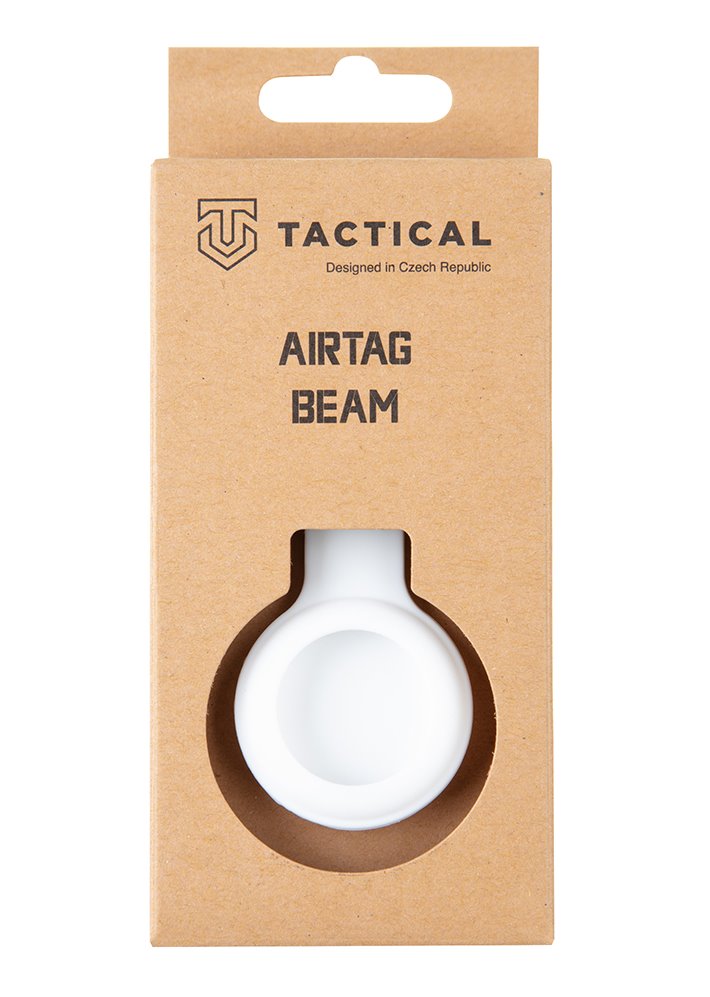 Silikonové pouzdro Tactical Airtag Beam Silicone, bílá