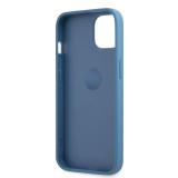 Zadní kryt Guess PU 4G Ring GUHCP13M4GMRBL pro Apple iPhone 13, modrá
