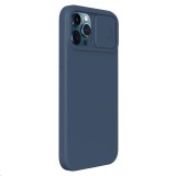 Silikonový kryt Nillkin CamShield Silky pro Samsung Galaxy S22 Ultra, modrá