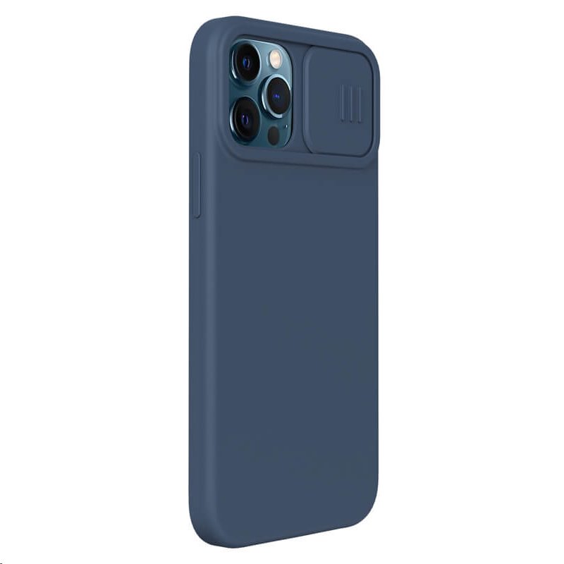 Silikonový kryt Nillkin CamShield Silky pro Samsung Galaxy S22 Ultra, modrá