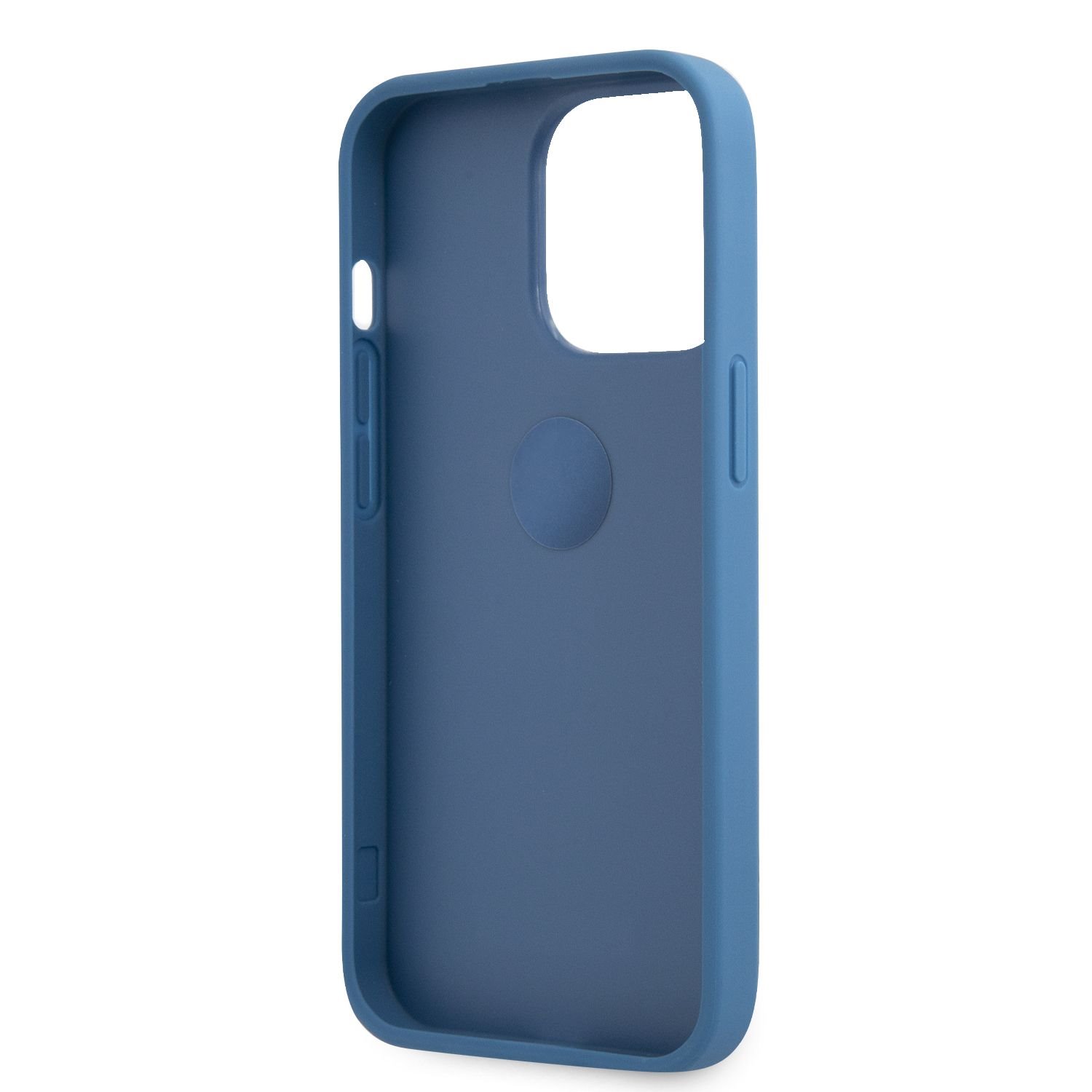 Zadní kryt Guess PU 4G Ring GUHCP13L4GMRBL pro Apple iPhone 13 Pro, modrá