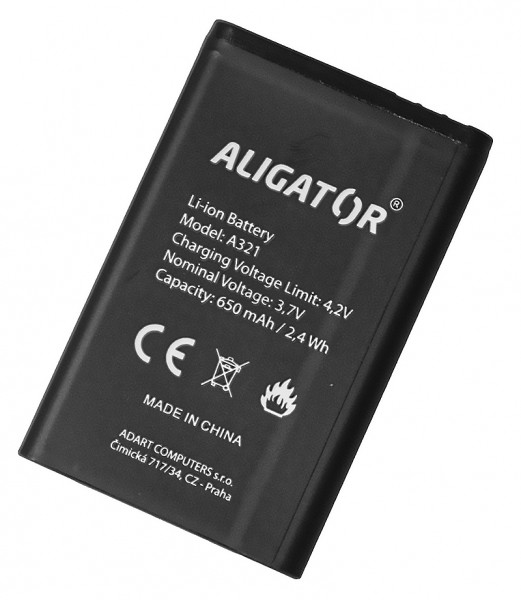 Baterie ALIGATOR A321/A690, Li-Ion 650 mAh, originální