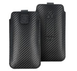 Univerzální pouzdro, obal, kryt Forcell Pocket Carbon 17 na Samsung Galaxy A02s/A03s/A12/A32 / Xiaomi Redmi 9A/9AT/9c 