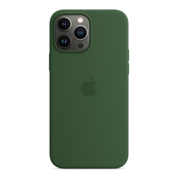 Silikonový kryt Silicone Case MagSafe pro Apple iPhone 13 Pro Max, jetelově zelená