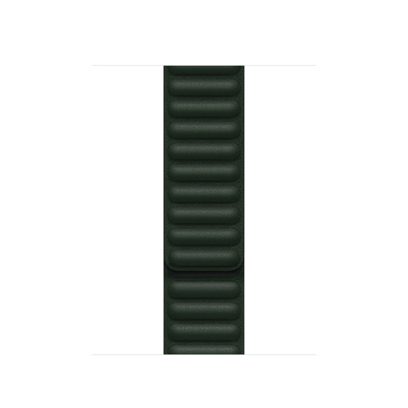 Kožený řemínek Apple 45mm Leather Link - S/M, zelená