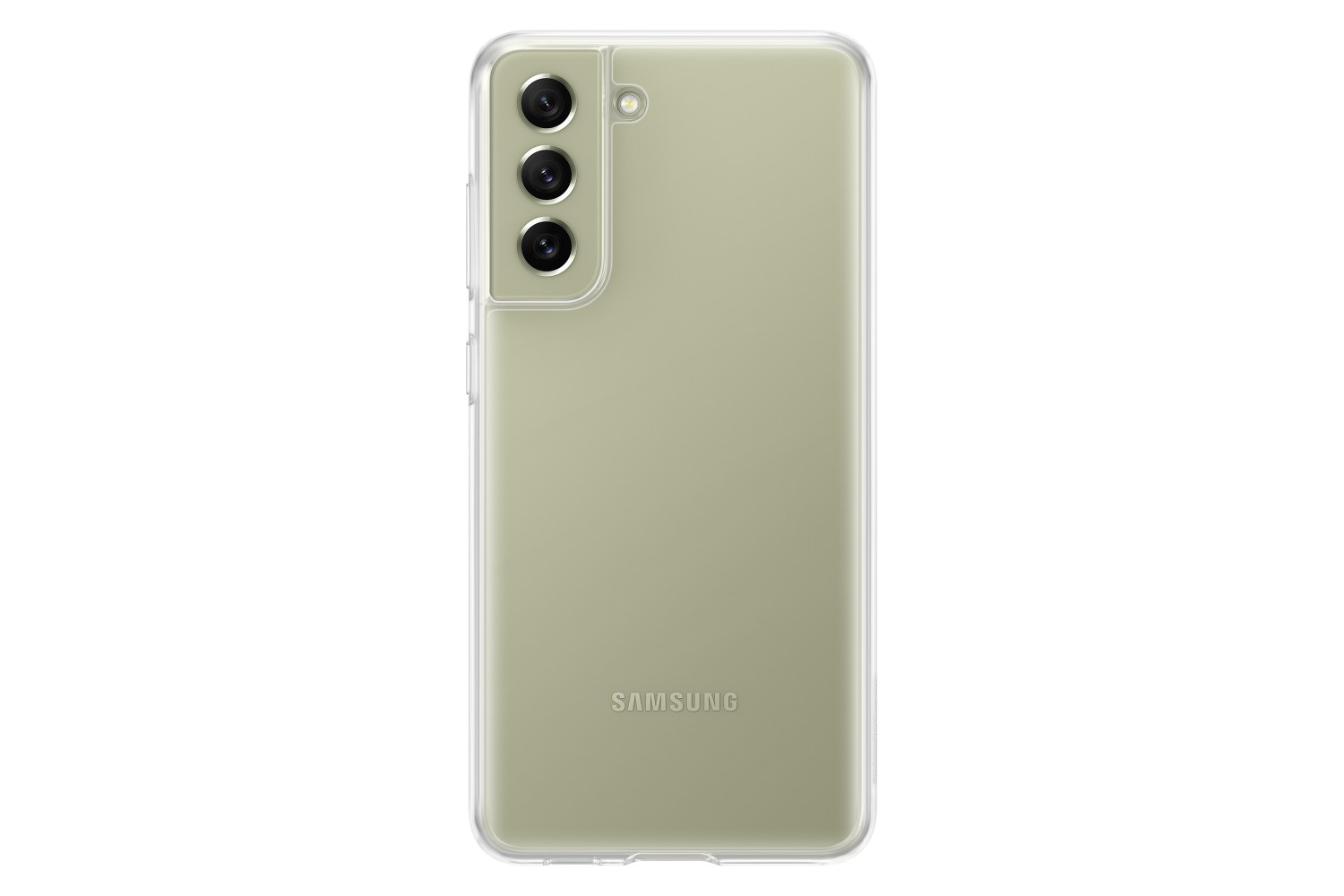 Silikonové pouzdro, obal, kryt pro Samsung Galaxy S21 FE, Premium Clear EF-QG990CTE, transparentní 
