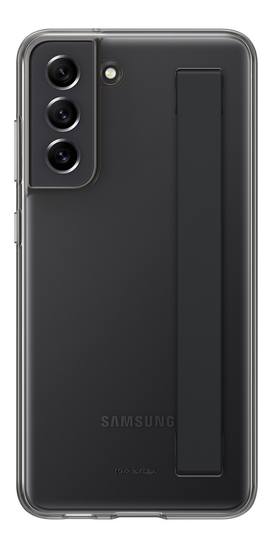 Zadní kryt s poutkem pro Samsung Galaxy S21 FE, Clear Strap EF-XG990CBE, tmavá šedá