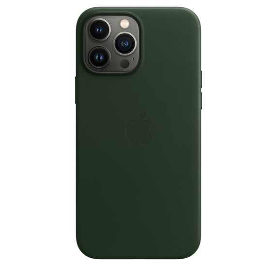 Apple kožený kryt Case MagSafe pro Apple iPhone 13 Pro Max, sekvojově zelená