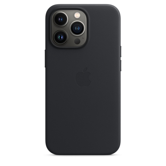 Apple kožený kryt Leather Case MagSafe pro Apple iPhone 13 Pro, temně inkoustová