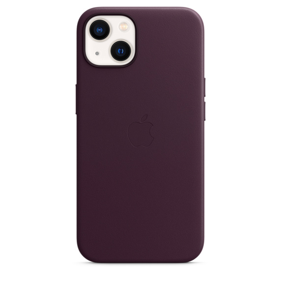 Apple kožený kryt Leather Case MagSafe pro Apple iPhone 13, tmavě višňová