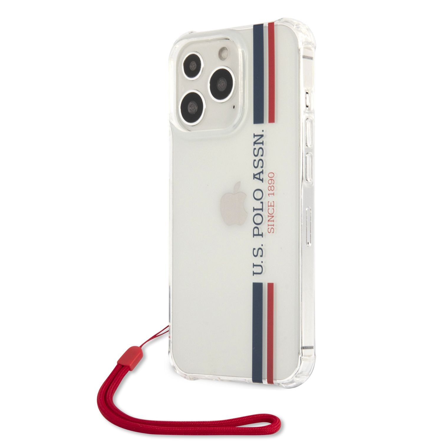 Zadní kryt na Apple iPhone 13 Pro Max, U.S. Polo Vertical Stripes USHCP13XKSTTR, transparentní