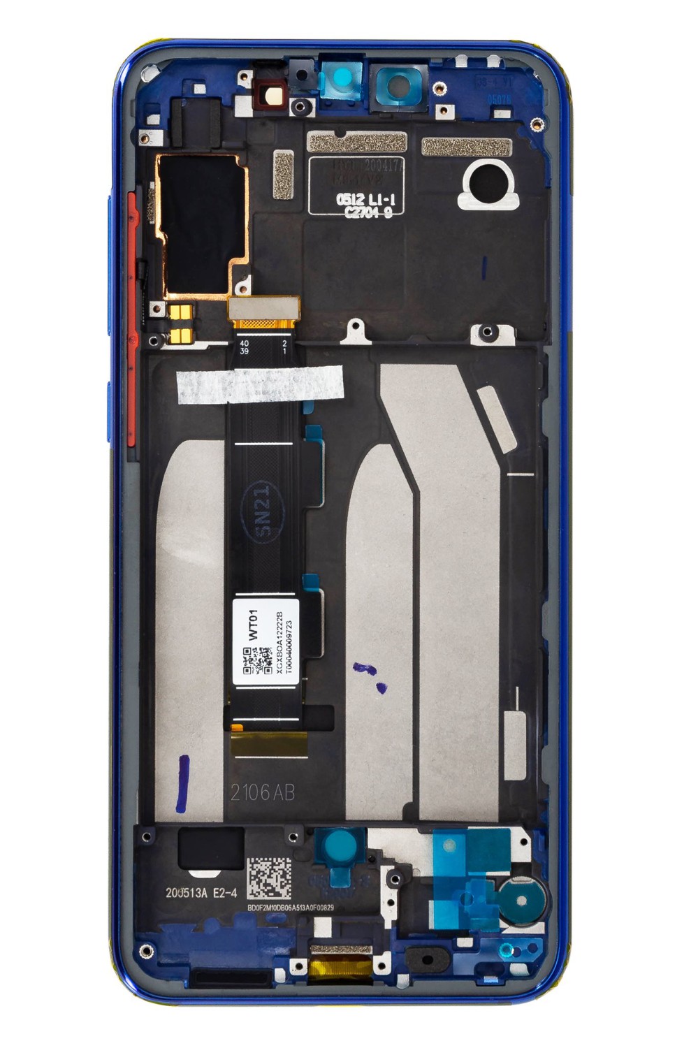 LCD + dotyk + přední kryt pro Xiaomi Mi9 SE , blue (Service Pack)