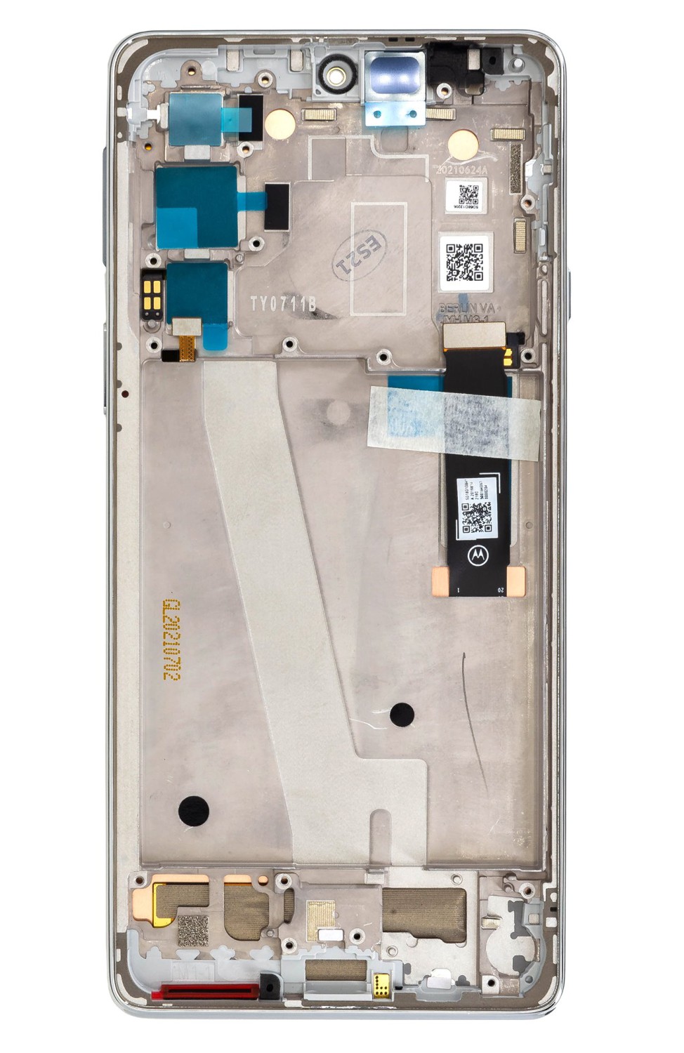 LCD + dotyk + přední kryt pro Motorola Edge 20, white (Service Pack) + DOPRAVA ZDARMA