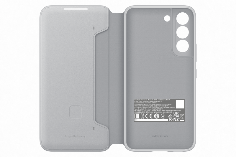 Levně Flipové pouzdro LED View Cover EE EF-NS901PJEGEE pro Samsung Galaxy S22, šedá