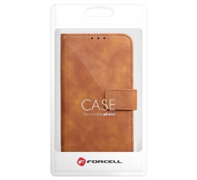 Flipové pouzdro Forcell TENDER pro Apple iPhone 13 Pro hnědá