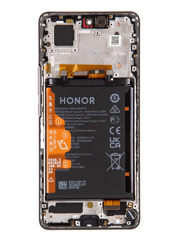 LCD + dotyk + přední kryt pro Honor 50, frost crystal (Service Pack)