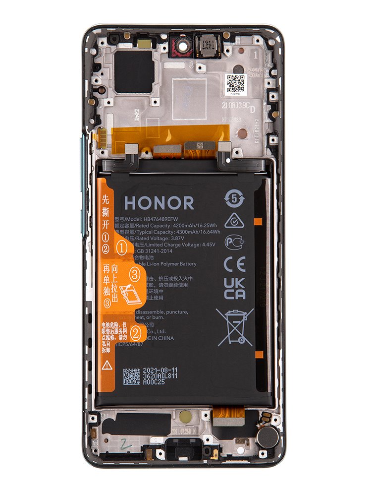 Levně LCD + dotyk + přední kryt pro Honor 50, green (Service Pack)