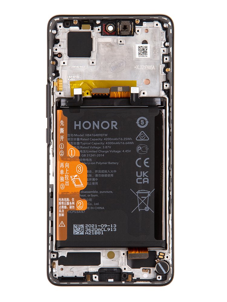 LCD + dotyk + přední kryt pro Honor 50, black (Service Pack)