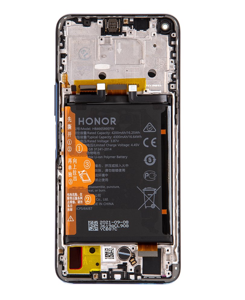LCD + dotyk + přední kryt pro Honor 50 Lite, blue (Service Pack)