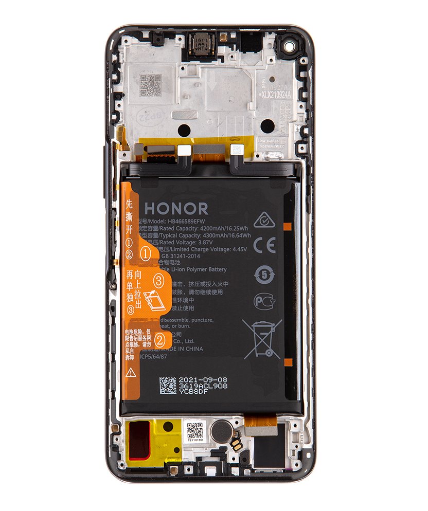 LCD + dotyk + přední kryt pro Honor 50 Lite, black (Service Pack)