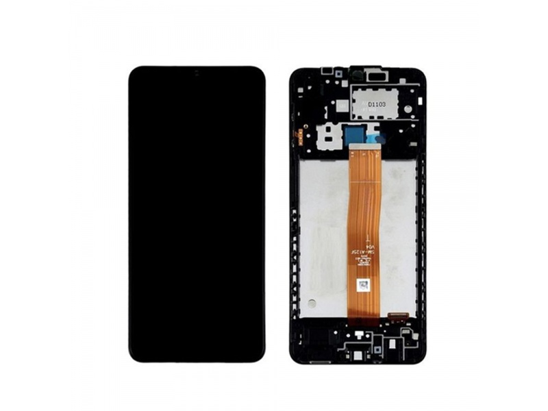 LCD + dotyk + rámeček pro Samsung Galaxy A12 Nacho, black (Service Pack)