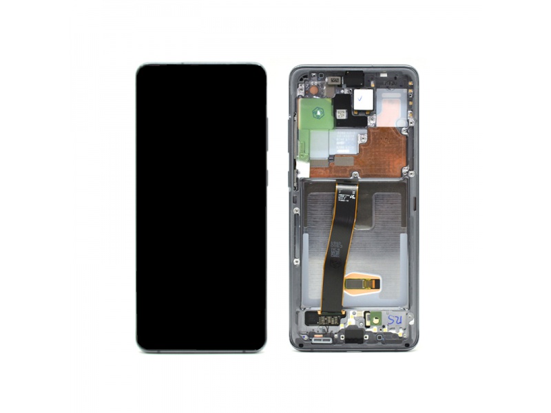 LCD + dotyk + rámeček pro Samsung Galaxy S20 Ultra, cosmic grey (Service Pack)