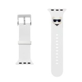 Řemínek Karl Lagerfeld Choupette Head pro Apple Watch 42/44mm, white