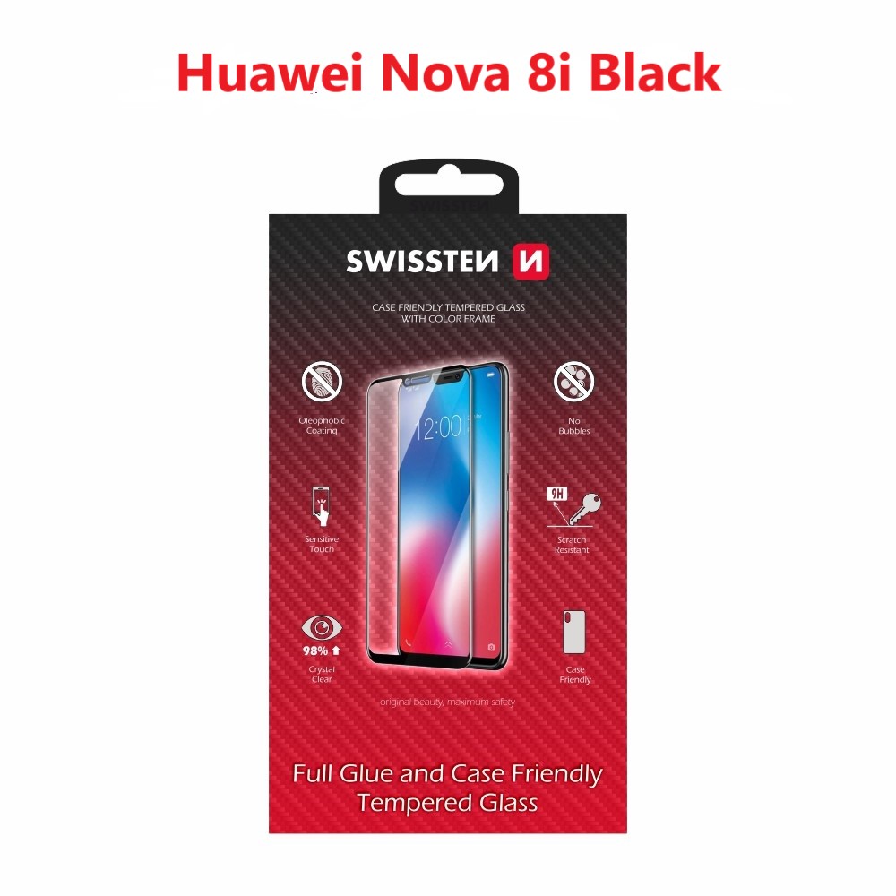Tvrzené sklo Swissten Full Glue, Color Frame, Case Friendly pro Samsung Galaxy A23, černá