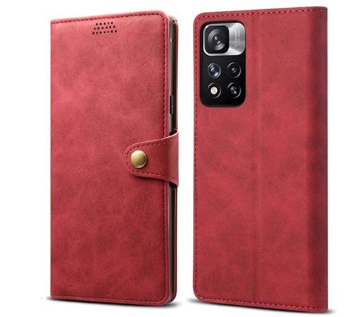 Lenuo Leather flipové pouzdro pro Samsung Galaxy S22 5G, červená