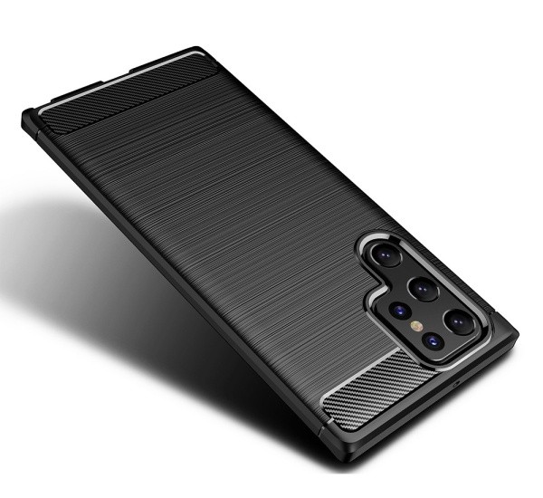 Ochranný kryt Forcell CARBON pro Samsung Galaxy S22 Ultra, černá