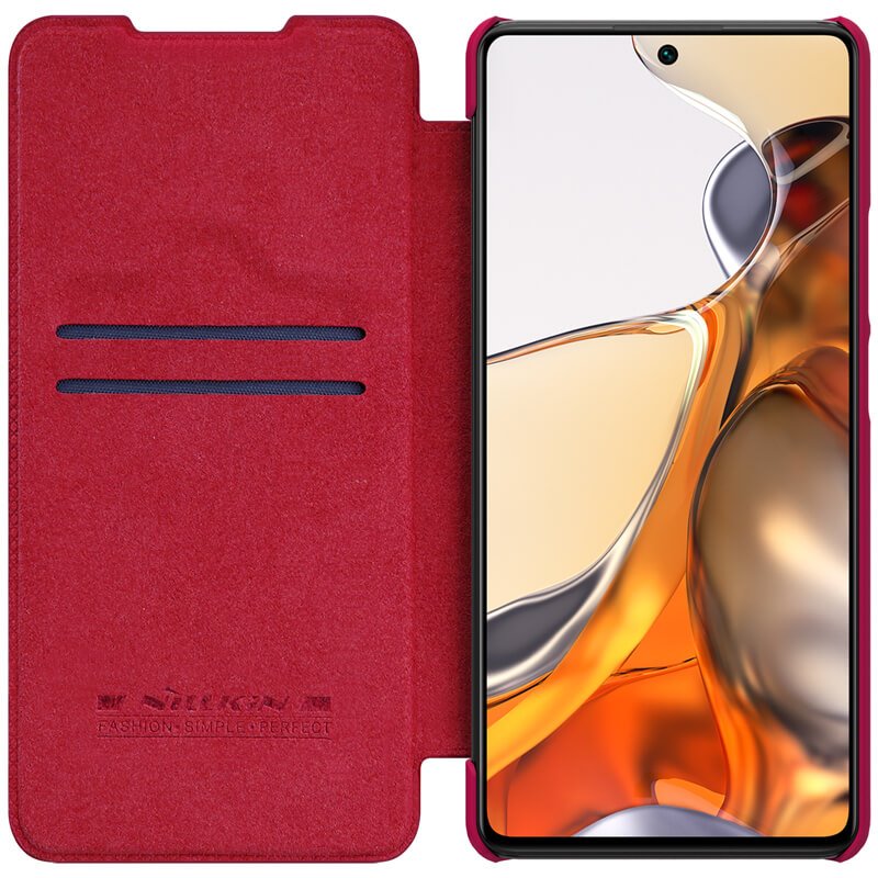 Nillkin Qin flipové pouzdro pro Xiaomi Redmi Note 11, červená