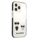 Zadní kryt Karl Lagerfeld TPE Karl and Choupette pro Apple iPhone 13 Pro Max, bílá